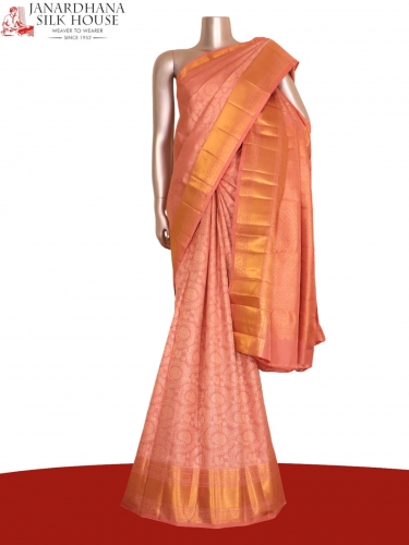 Pure Handloom Gold Silver Kanjeevaram Silk Saree
